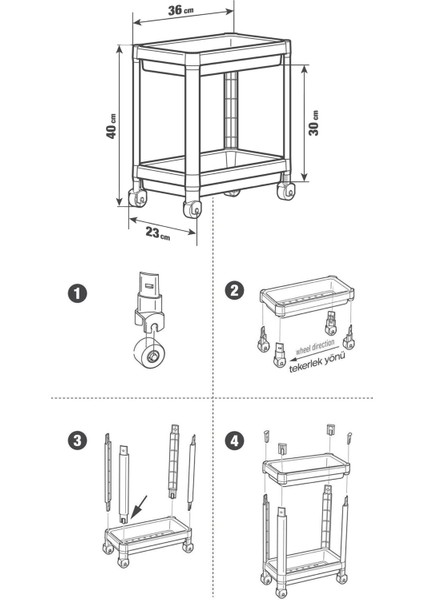 Flex Elite Pro 2 Katlı Beyaz Tekerlekli Çok Amaçlı Banyo & Mutfak Düzenleyici Raf - Evye Altı Deterjanlık indirimleri