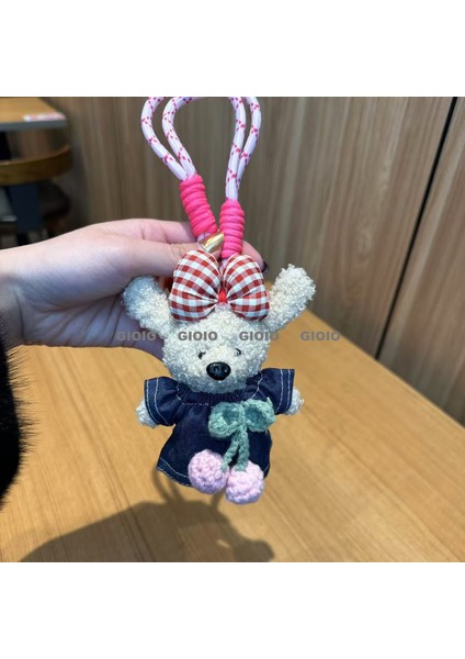 Sevimli Renkli Ip Peluş Ayı Kolye El Yapımı Oyuncaklar Küçük Bebek Çanta Çekicilik Sevimli Bebek Cep Telefonu Çekicilik (Yurt Dışından)