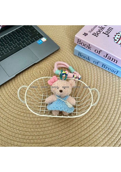 Sevimli Renkli Ip Peluş Ayı Kolye El Yapımı Oyuncaklar Küçük Bebek Çanta Çekicilik Sevimli Bebek Cep Telefonu Çekicilik (Yurt Dışından)