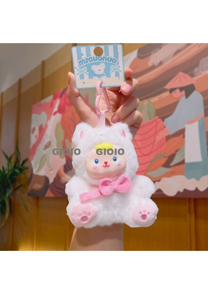 Peluş Bebek Aşk Düğmesi Çanta Kolye Sevimli Biblolar Bebek Çekicilik Küçük Kolye Anahtarlık (Yurt Dışından)