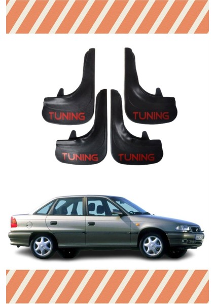 Opel Astra F Sd 1991-2007 Tunıng Yazılı 4'lü Tozluk Çamurluk Paçalık