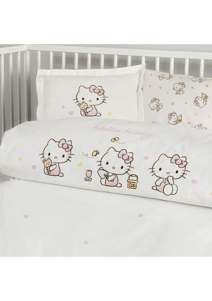 Taç Lisanslı Hello Kitty Cute Baby Pamuk Bebek Nevresim Takımı fiyatları