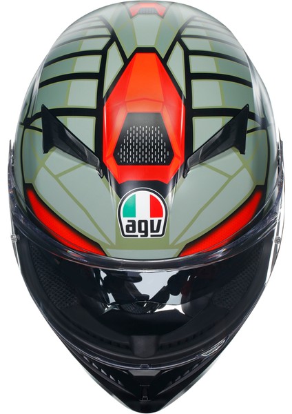 K3 Decept Matt Black Green Red Kapalı Kask indirimleri