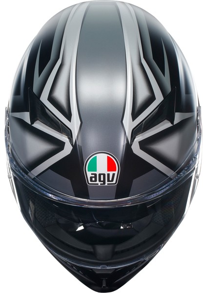 K3 Compound Matt Black Grey Kapalı Kask modelleri