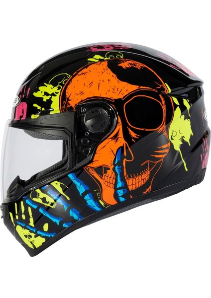 ZS-811A AL-37 Black Orange Kapalı Kask fırsatları