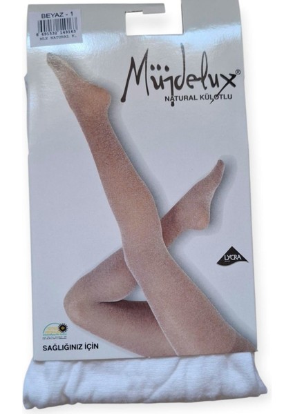 Müjdelüx Beyaz Koton Lycra 60DEN Naturel Külotlu Çorap 60DEN modelleri