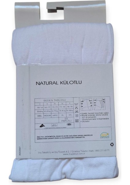 Müjdelüx Beyaz Koton Lycra 60DEN Naturel Külotlu Çorap 60DEN fiyatları