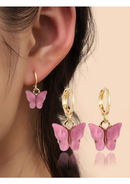 Şık Kelebek Model Kadın Küpe - Zarafetinizi Tamamlayın!