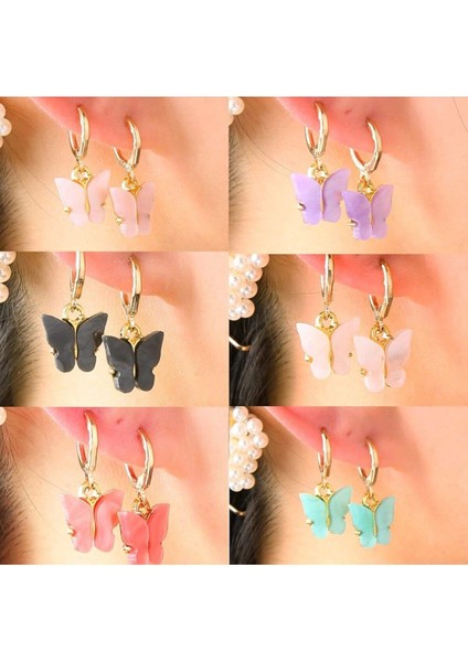 Şık Kelebek Model Kadın Küpe - Zarafetinizi Tamamlayın!