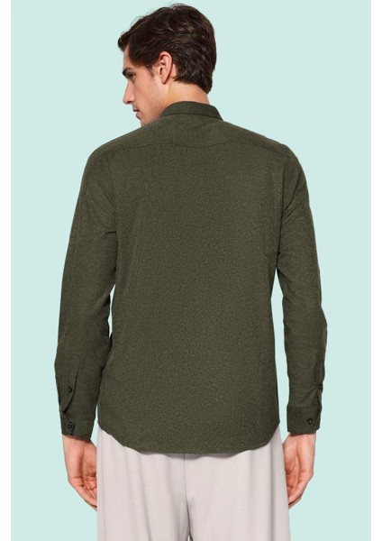 Erkek Kışlık Flanel Gömlek Düz Desen Yaka Düğmeli Casual Günlük Kullanım Dayanıklı Malzeme modelleri