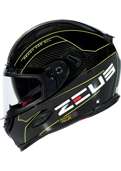 ZS-1800B Gloss Carbon Am8 Fluo Yellow Kapalı Kask indirimleri