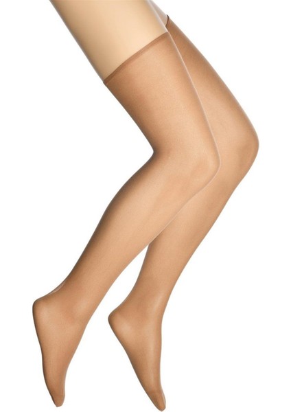 Ortakalın Dizüstü Lastikli Çorap 3 Çift Bronz 38