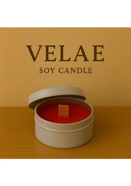 Metal Kutuda El Yapımı Mum Doğal Soya WAX(2ADET)
