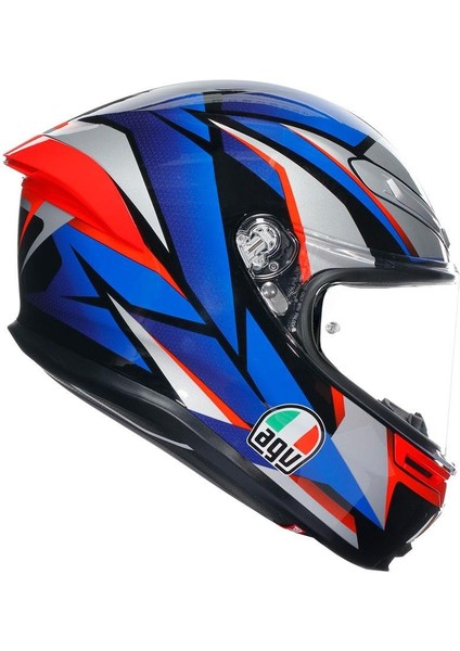 K6 S Slashcut Blue Red Kapalı Kask modelleri