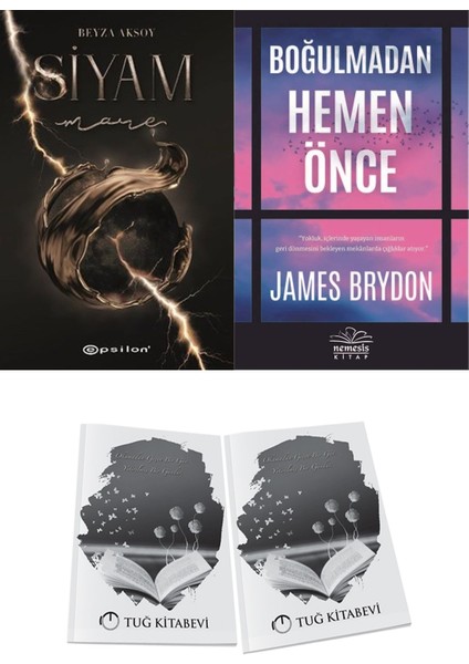 Boğulmadan Hemen Önce ve Epsilon Yayınevi Siyam 4 Mare Beyza Aksoy 2li Set + Hediyeli