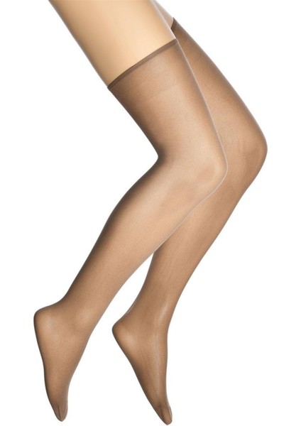 Ortakalın Dizüstü Lastikli Çorap 3 Çift Vizon 86