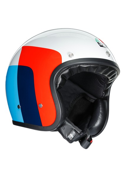 X70 Multi Vela White Red Blue Açık Kask