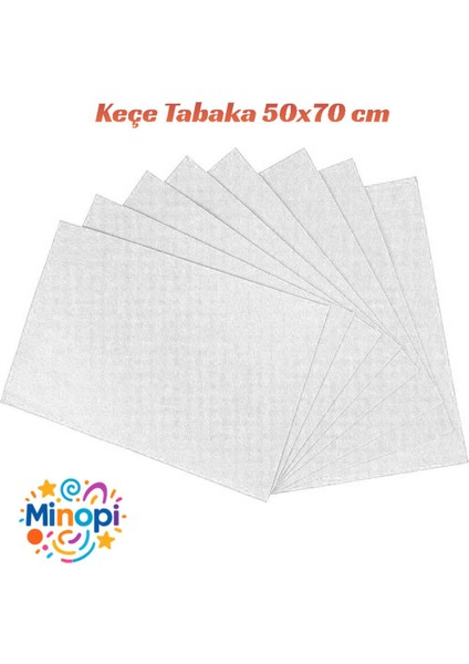 Beyaz Keçe Tabaka 10'lu Paket 50X70 cm - 1.5 mm Kalınlık