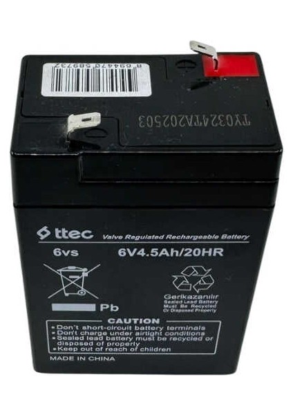 Ttec 6V 4.5AH Solar Aydınlatma Aküsü fiyatları