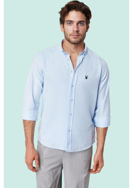 Erkek Slim Fit Kısa Kollu Gömlek Yaka Düz Desen Basic Siluet Rahat Günlük Kaliteli Malzeme modelleri