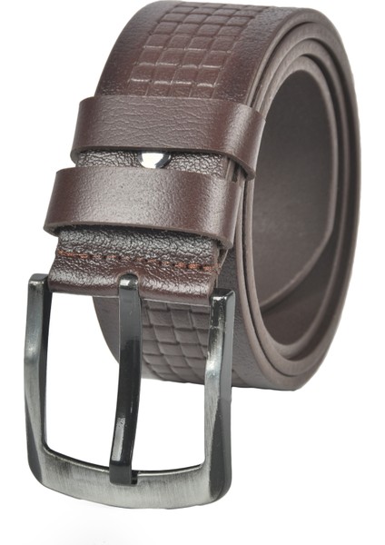 Hakiki Manda Derisi Kot Kemeri 4,5 cm Kare Desenli Spor Kot Kemeri 2502632 fırsatları