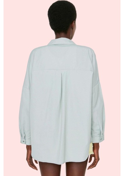 Kadın Oversize Pamuklu Dokuma Gömlek Basic Kalıp Günlük Kullanım Için Yaz Aylarının Vazgeçilmezi modelleri