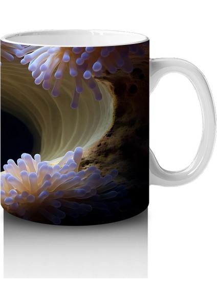 Karanlık Fon Üzerinde Parlayan Palyaço Balığı – Baskılı Kupa fırsatları