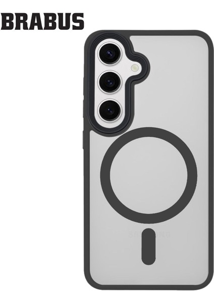 Samsung S25 Plus Anti-Shock Magsafe Özellikli Kenarları Yumuşak Buzlu Mat Fall Silikon Kılıf