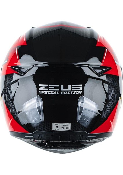 ZS-811A AL39 Black Red Kapalı Kask modelleri