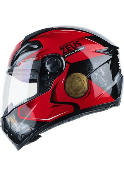 ZS-811A AL39 Black Red Kapalı Kask fırsatları