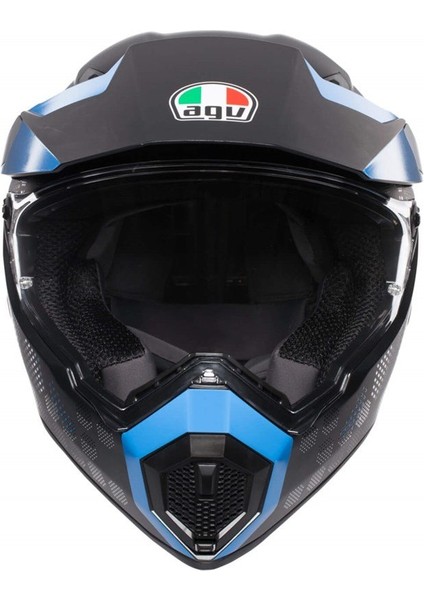 AX9 Multi Antartica Matt Black/Cyan Kapalı Kask fiyatları