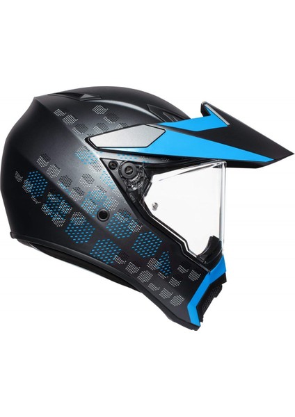 AX9 Multi Antartica Matt Black/Cyan Kapalı Kask modelleri