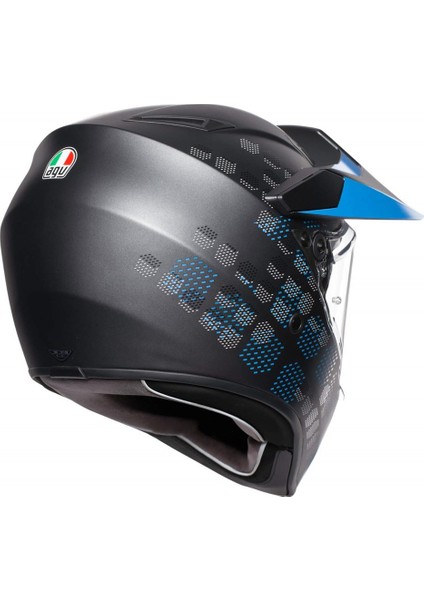 AX9 Multi Antartica Matt Black/Cyan Kapalı Kask fırsatları