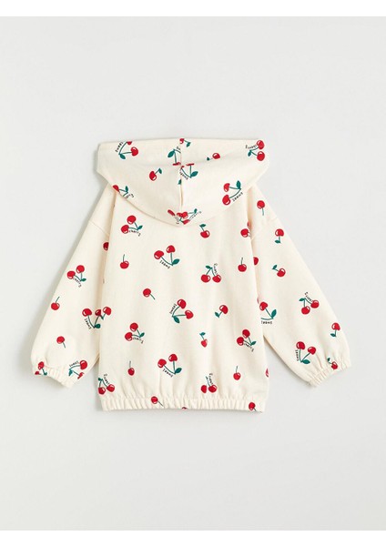 Kiraz Baskılı Kız Çocuk Fermuarlı Sweatshirt (W5) modelleri