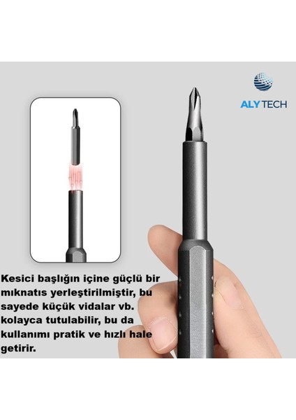 46 In 1 Hassas Tornavida Seti Manyetik Uçlu, Alüminyum Gövde, Tüm Cihazlarla Uyumlu modelleri