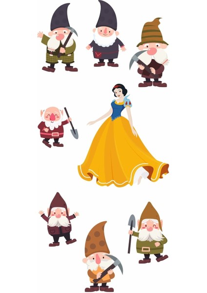 Çizgi Film Pamuk Prenses Geçici Vücut Dövmesi