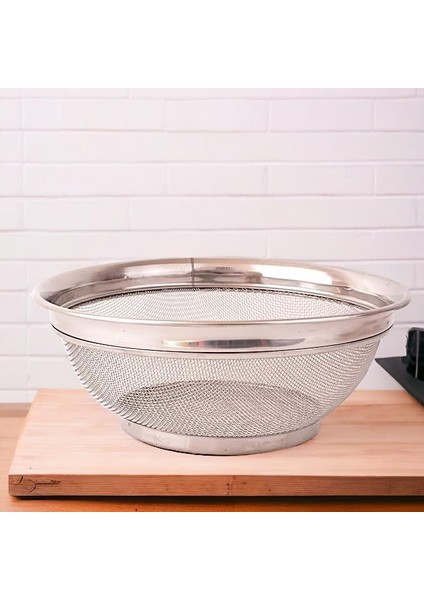 Paslanmaz Çelik Kulpsuz Süzgeç 26CM, Paslanmaz Pirinç Süzgeci, Paslamaz Çelik Mutfak Süzgeci modelleri