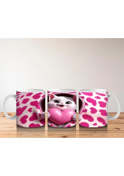 Leopar Desenli Kalpte Sevimli Kedi– Baskılı Kahve Kupası indirimleri
