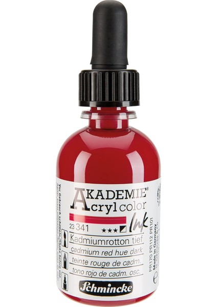 Akademie Akrilik Mürekkep 50 ml 341 Cadmium Red Hue Dark