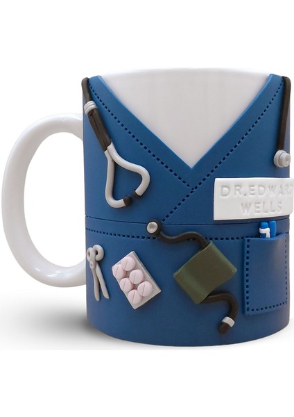 El Yapımı Doktor Hediyesi Kişiye Özel Kupa Bardak