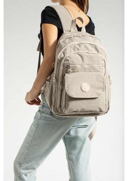 Unisex Okul Çantası Su Itici Hafif Klinkır Kumaş Günlük Sırt Çantası 40*30 cm Çok Cepli