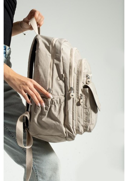 Unisex Okul Çantası Su Itici Hafif Klinkır Kumaş Günlük Sırt Çantası 40*30 cm Çok Cepli modelleri