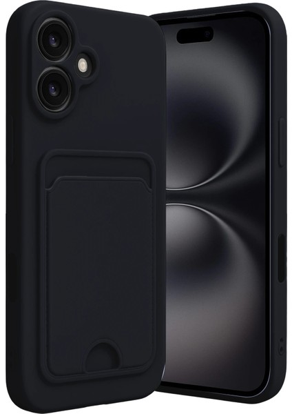 Iphone 16 Kılıf Kelvin Kartvizitli Silikon - Siyah Zrnet