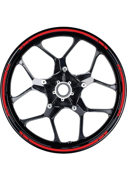 Yazısız Uzun Kısa Kesikli Tek Renk 16'lı Jant Sticker Modeli