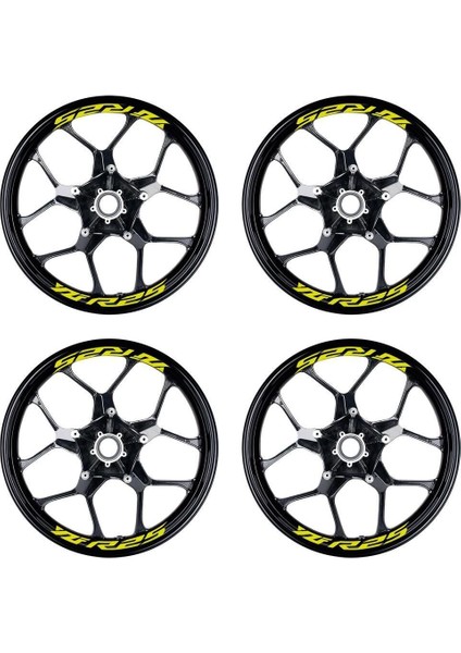 Yamaha Yzf R25 Yazılı 8li Jant Içi Yazı Sticker Etiket Neon Sarı modelleri
