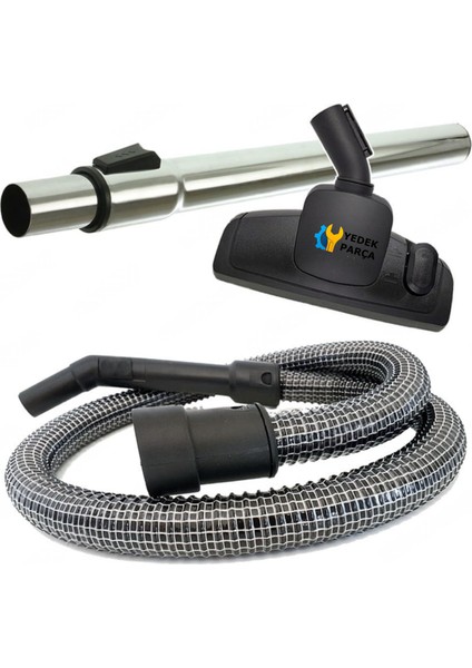 Fantom Uyumlu Master Wd 2250 Elektrikli Süpürge Çelik Telli Hortumu Emici Başlık Teleskopik Boru