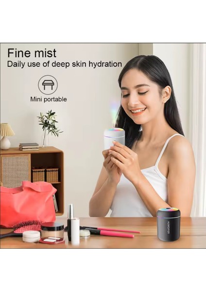 Rgb Beyaz 180 ml USB Ultrasonik Ofis Oda ve Araba Hava Nemlendirici Buhar Makinesi Aroma Difizörü modelleri