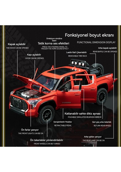 1:24 Pikap Alaşımlı Arazi Aracı Oyuncak Araba Modeli (Yurt Dışından) fırsatları