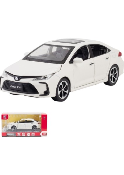 Toyota Corolla Araba Modeli Simülasyon Metal Süsler Çocuk Hediye Ses ve Işık Geri Çekin Alaşım Oyuncak Araba (Yurt Dışından)