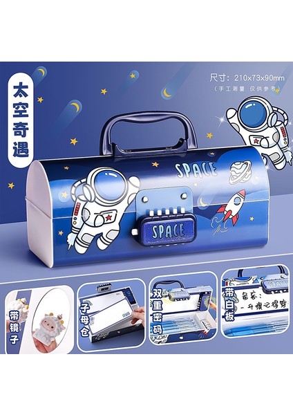 Çok Fonksiyonlu Kırtasiye Kalem Kutusu El Tipi Çift Şifreli Kilit (Yurt Dışından)